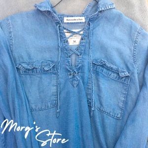 abercrombie & fitch denim long sleeve
